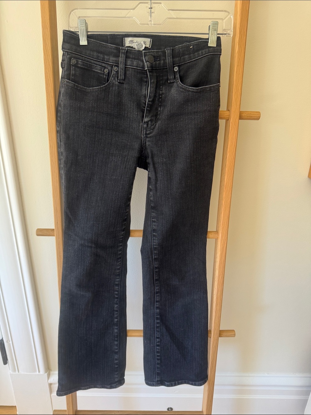 Madewell Kickout Crop Faded Black Jeans Size 25